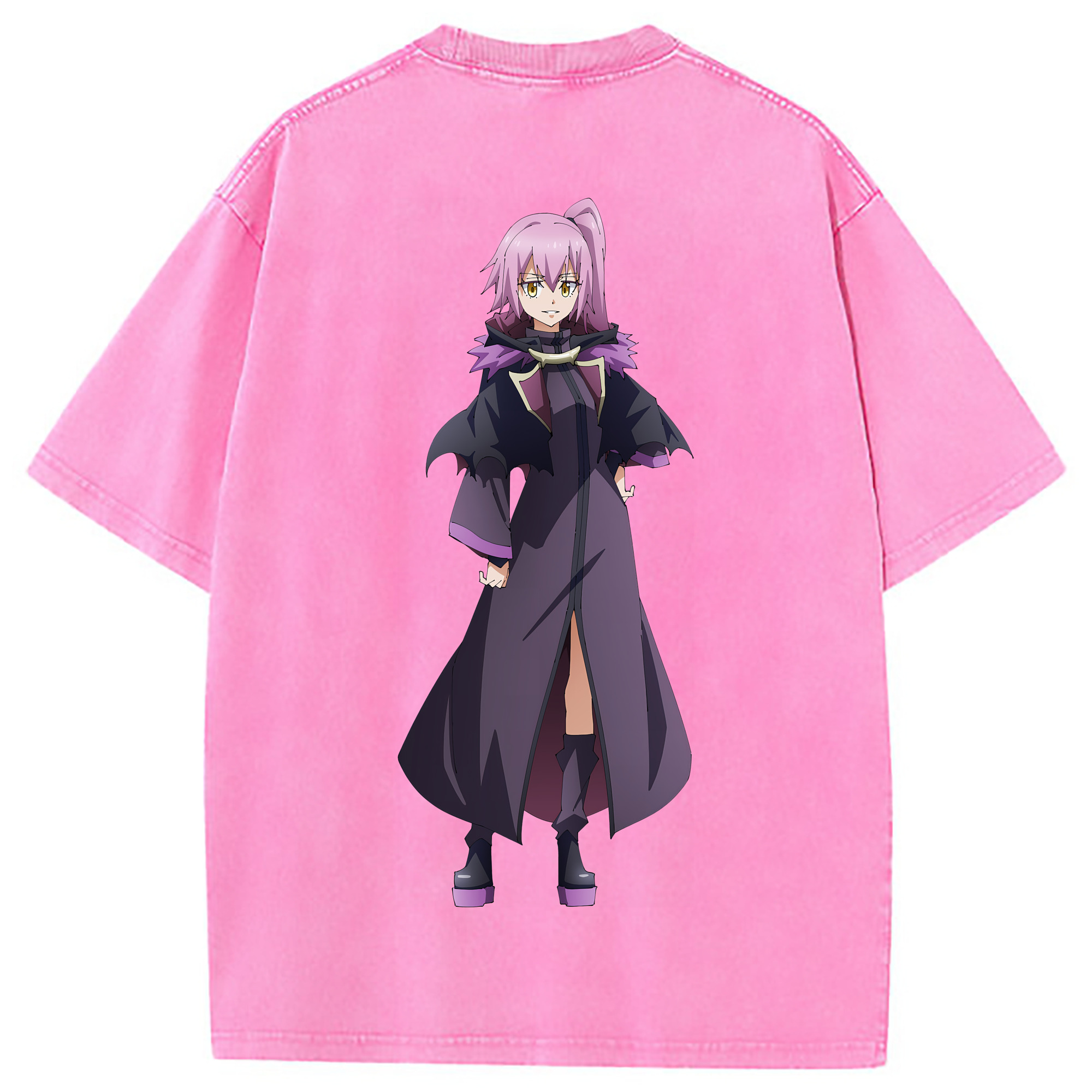 （画像用） 転スラ Regarding Reincarnated to Slime 綿100% ヴィンテージ風 半袖Tシャツ（背面プリント）